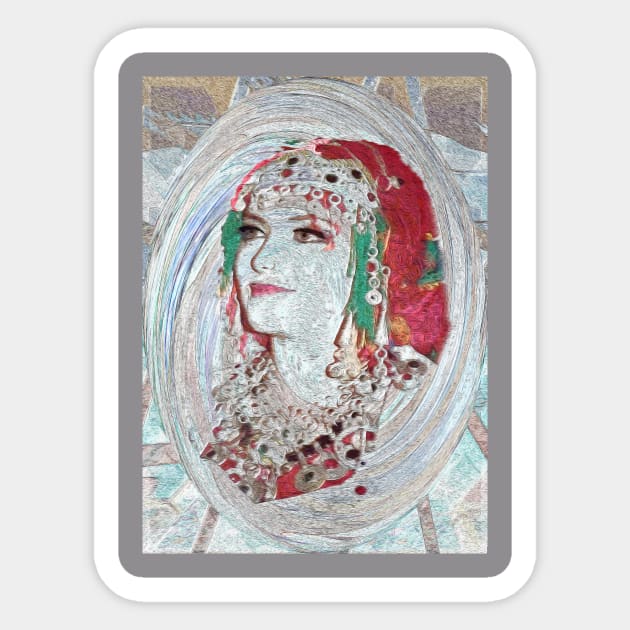 Lady of Atlas Sticker by walil designer